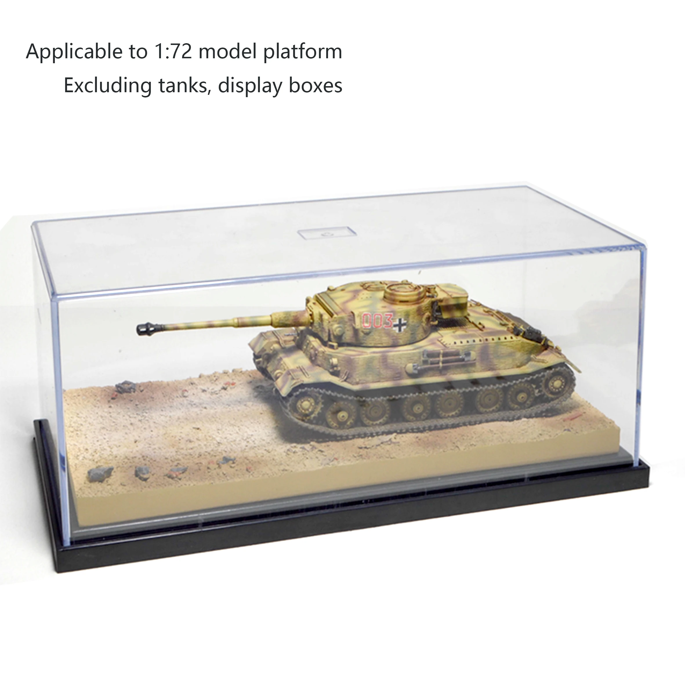 Yellow soil base scene model size 17 * 8.5CM suitable for matching with a 1:72 scale model display box