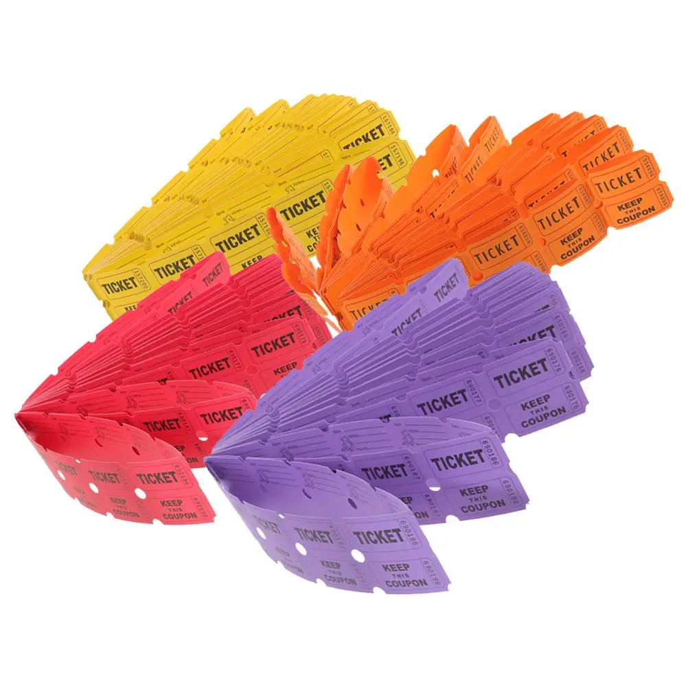 

400 Pcs Raffle Party Supplies Event Labels Lottery Tickets for Fundraising Bulk Paper Tickets Gaming Festival Concert School