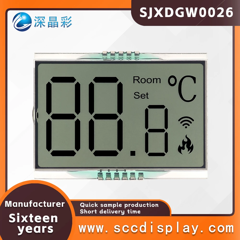 Factory Small order customized SJXDGW0026 TN Positive temperature LCD display low energy consumption 3 8-digit display screens