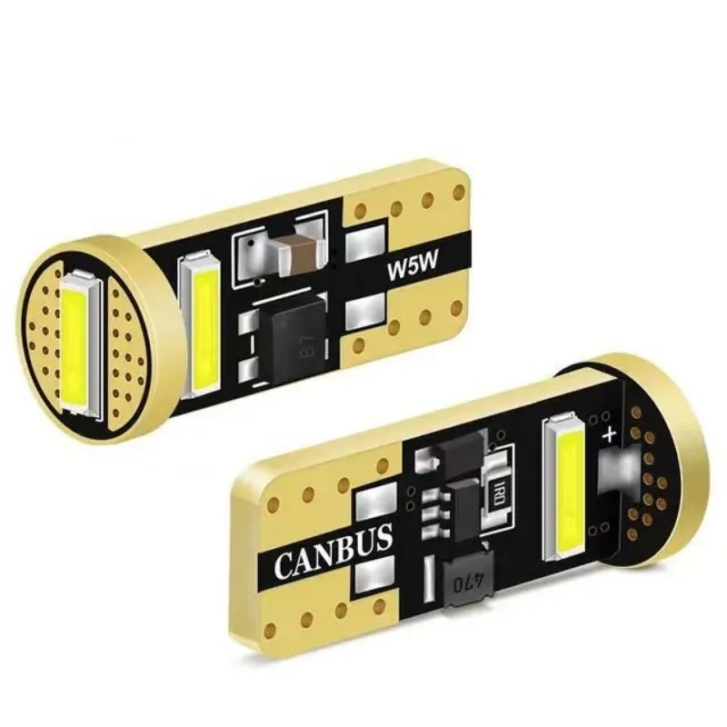 2pcs LED T10 W5W 194 501 LED Canbus No Error Car Interior Light T10 3SMD 7020.Chip White Instrument Lights Bulb Lamp