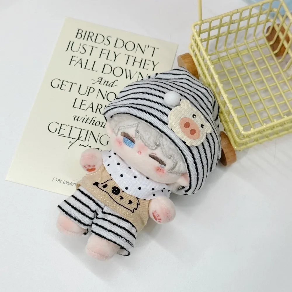 

1 set Sleepwear 10cm Cotton Doll Clothes Hedgehog Night Dress Cotton Doll's Clothes Set T-shirt Mini 10cm Doll Clothes Kids Gift