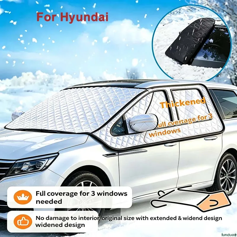 For Hyundai Sonata YE i45 YF 2011-2016 Magnetic Extra Thick Car Windshield Winter Snow Cover Summer Sunshades