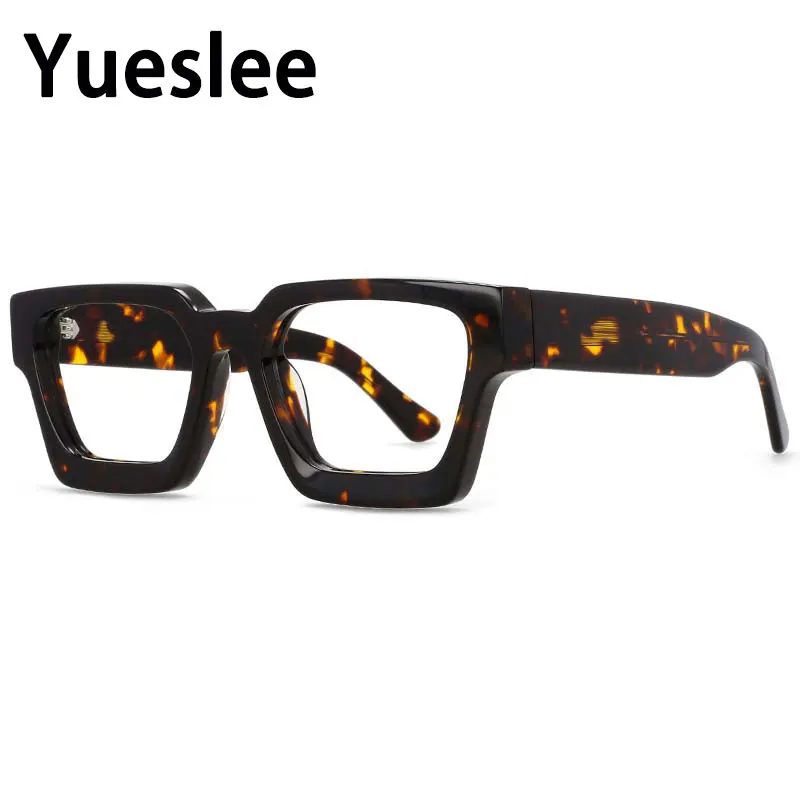 54290 High Quality Acetate Optics Glasses Frame Retro Square Eyewear Designer Luxury Prescription Glasses Frames Optical Eyewear