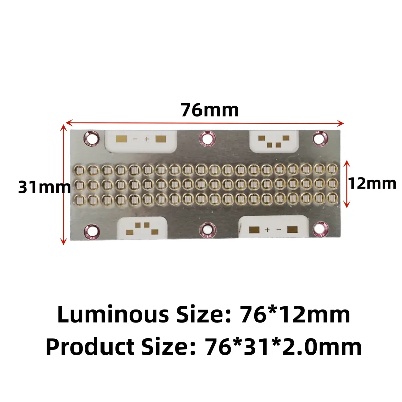 Lampu Curing LED UV COB 180W, lampu Uv 3535 365nm 385mn 395nm 405nm untuk pengering lem tinta cetak 3D