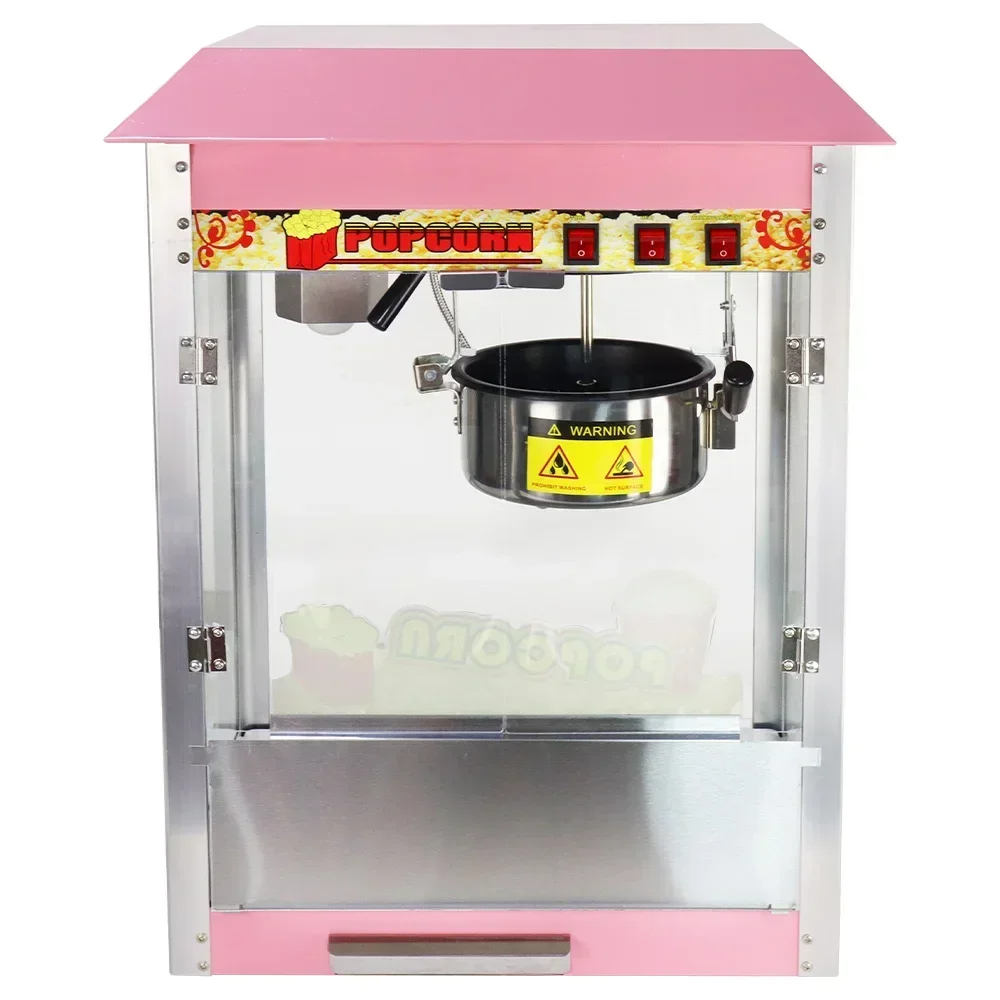 

Professional Electric Pink Pop Corn Maker Machine Commercial Industrial Popcorn Machine Price for Sale