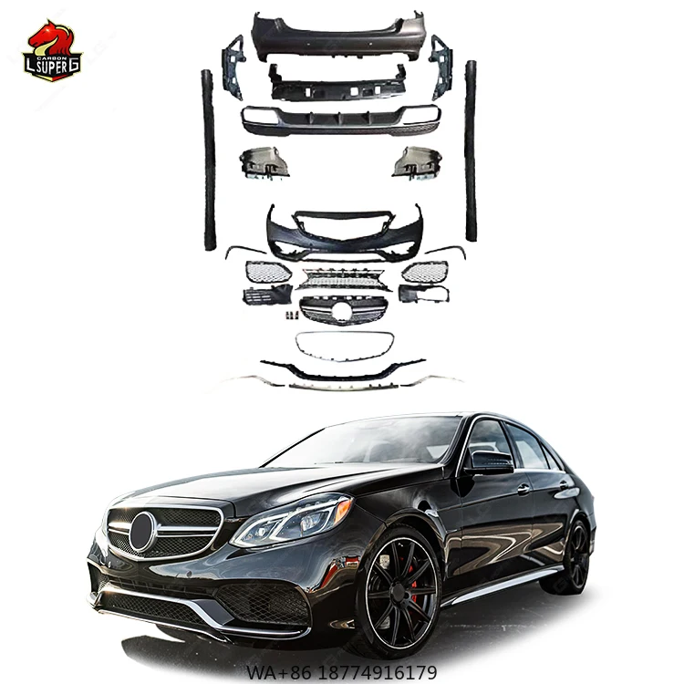 

Bodykit для E-класса W212 LCI Upgrade E63 Комплект кузова E-класса Передний задний бампер Боковые юбки Задний диффузор 2013-2015