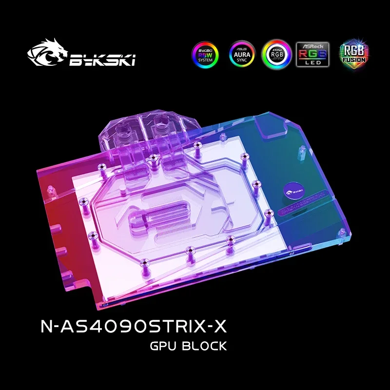 Bykski N-AS4090STRIX-X GPU Block Use for ASUS TUF GAMING RTX 4090 / RTX4090 ROG Strix Video Card Water Cooling /Radiator