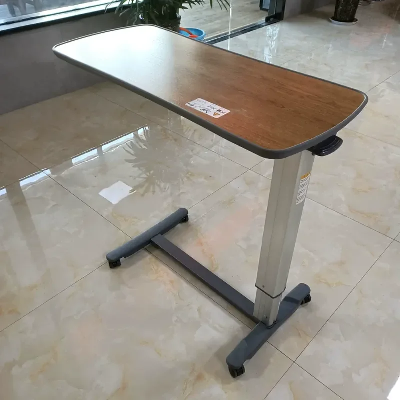 Hospital ward mobile bedside table medical care bedside table household wooden lift hospital the same mobile dining table