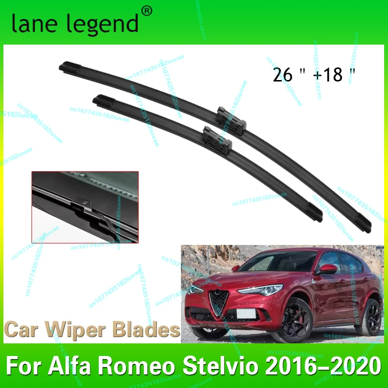 

For Alfa Romeo Stelvio 2016-2020 Car Accessories Front Windscreen Wiper Blade Brushes Wipers 2020 2019 2018 2017 2016