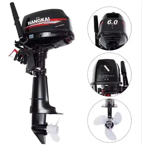 

Hot Selling HANGKAI Two Stroke 6.0HP Cheap Boats Motor Outboard Marine Engines Water Cooled Boat Outboard Motor