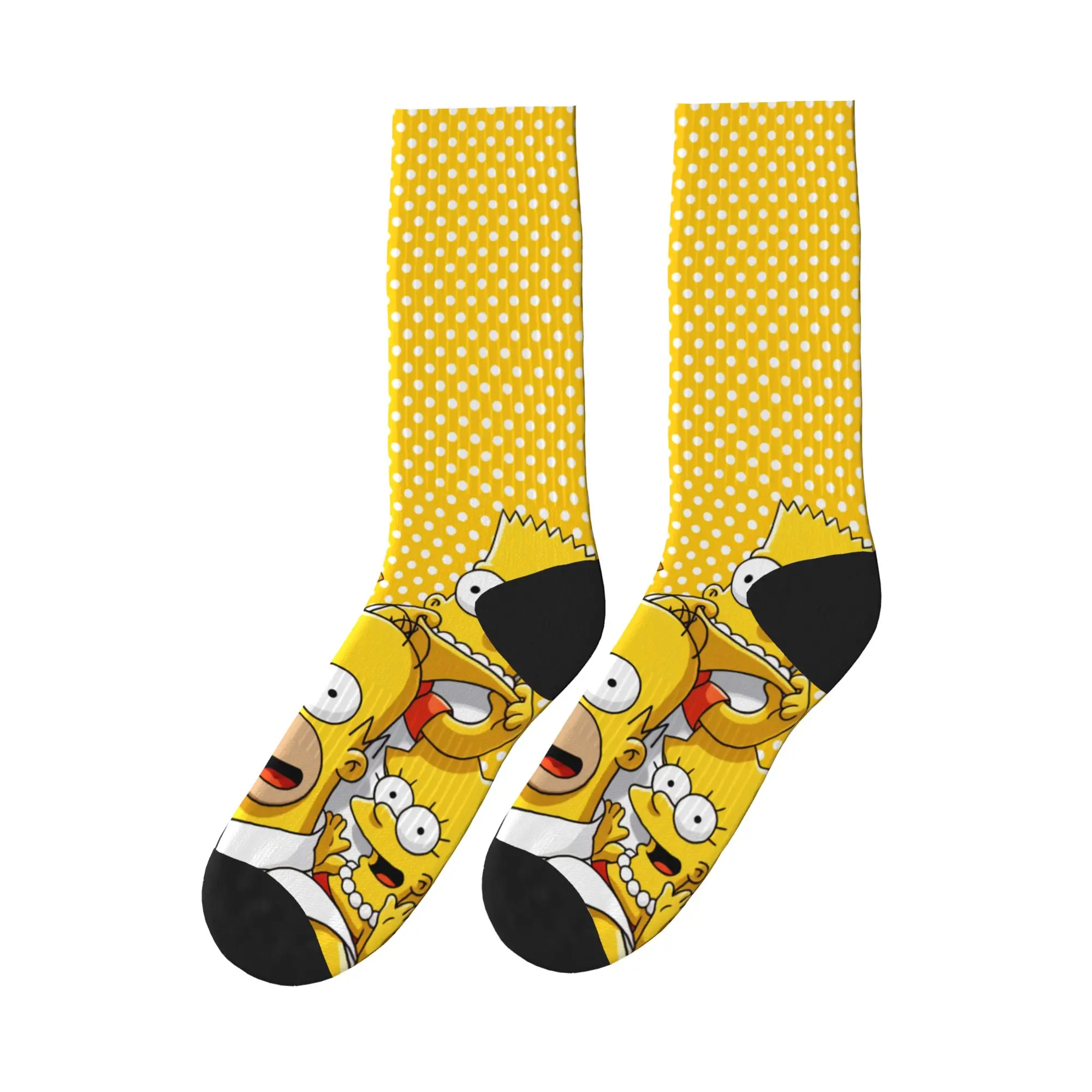 

Cartoon S-Simpsons Family Portrait Socks Winter Stockings Funny Men Quality Socks Printed Running Sports Anti Bacterial Socks