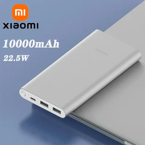 Xiaomi 10000mAh 22.5W Power Bank, 3 Ports, USB-C Fast Charging, Aluminum Alloy, Support Low Current Mode, For iPhone 16 15 14 13