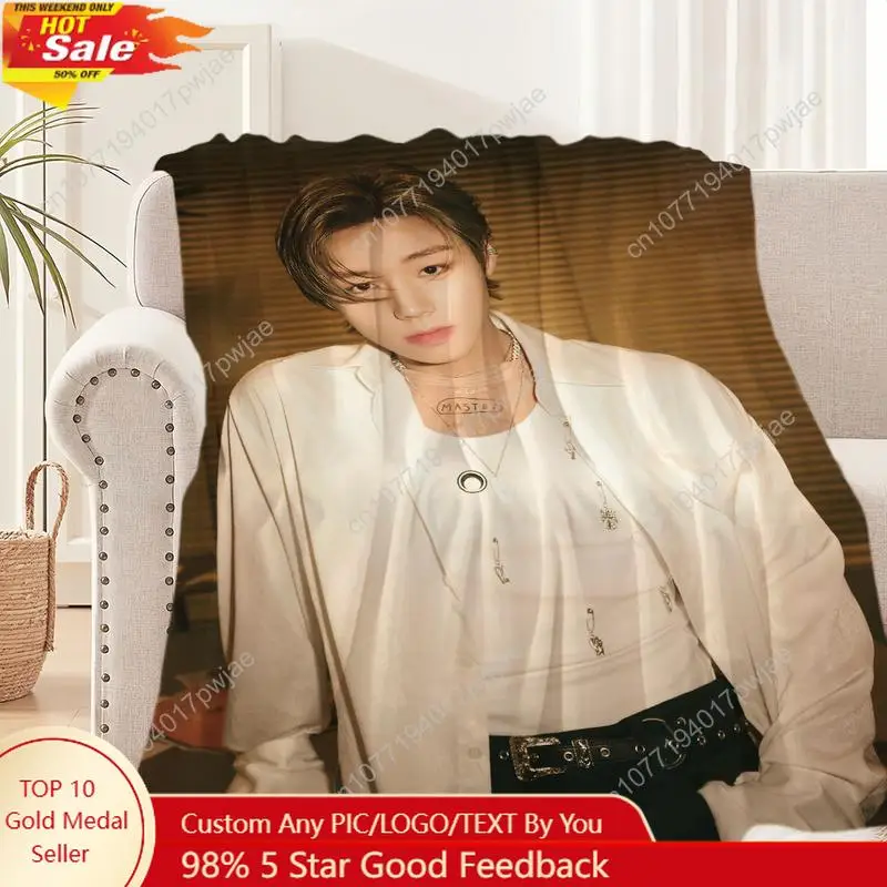 

Kpop Boy P-Park Ji-Hoon Blanket Blanket for Couch Sofa Travel Home Hiking Picni Bed Beding Flannel Custom blankets