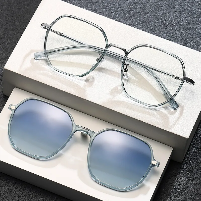 

TR90 Sunglasses Magnetic Clip-on for Men and Women Sunshades Driving and Fishing Sunwear Myopia Sun Glasses for Man