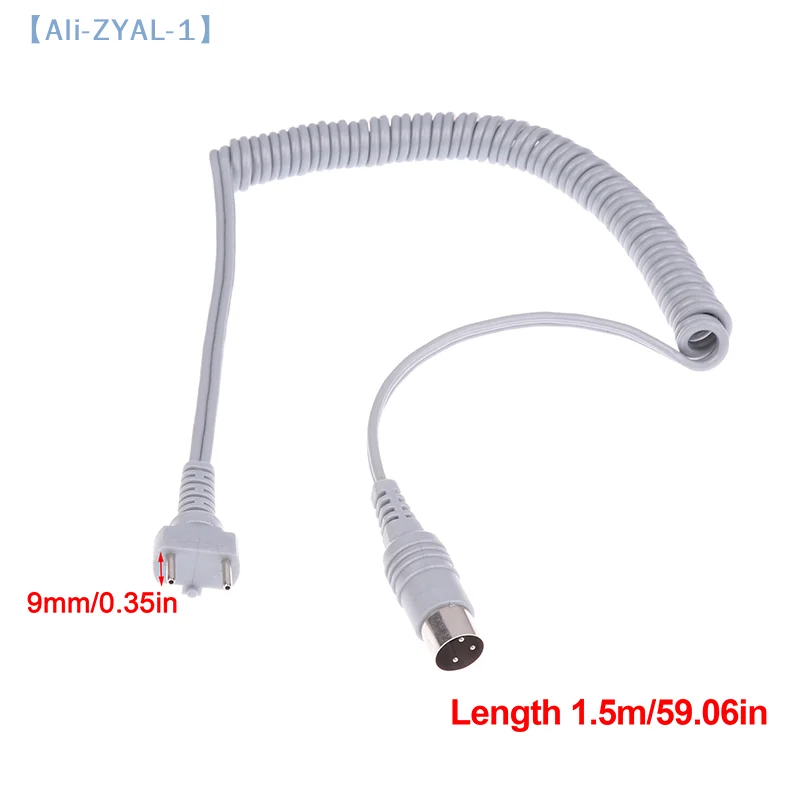 【ZYAL-1】1.5M Grey 3-pin 9mm For Strong 210 204 90 105L 102L Nail Handle Power Cable Electric Manicure Drill Spring Wire