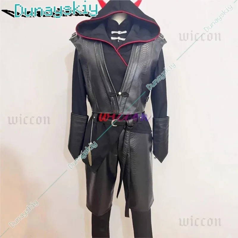 

COSda@Love And Deepspace Sylus Subordinate Xue Ming Xue Ying Cosplay Costume Uniform Mask Horn Halloween Carnival Party for MenC
