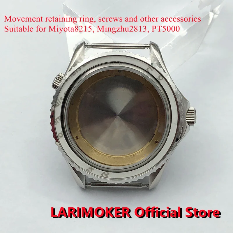 

LARIMOKER 41mm Silver Case Gear Rotating Bezel Sapphire Glass fit NH35 NH36 3804 Miyota8215 PT5000 Seagull2130 ETA 2824 movement