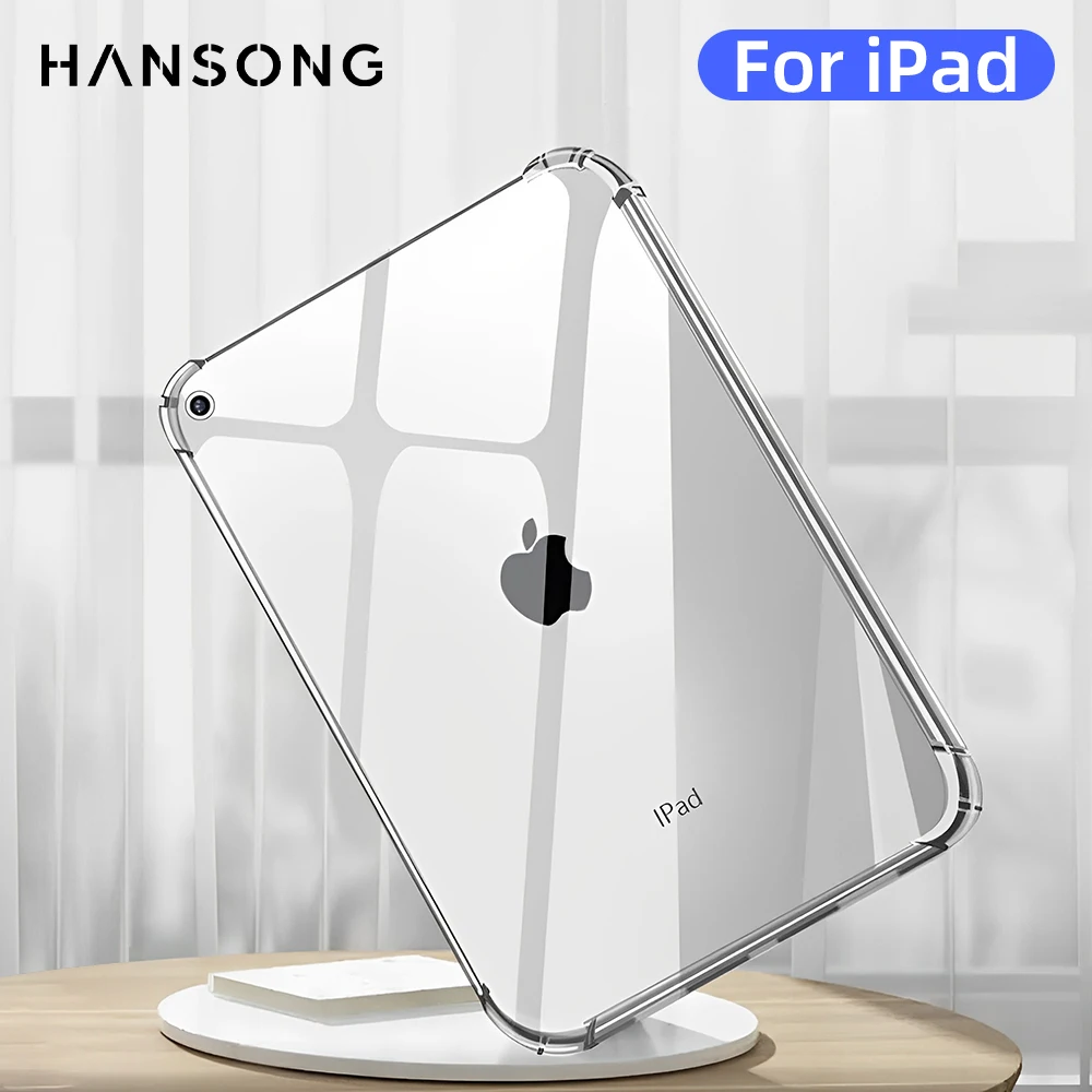 TPU 실리콘 투명 케이스, iPad Air 11 2024 Pro 11 13in M4, iPad 10 9 8 7 6/5 Gen Air 4 5 10.9 3 10.5 Mini 6