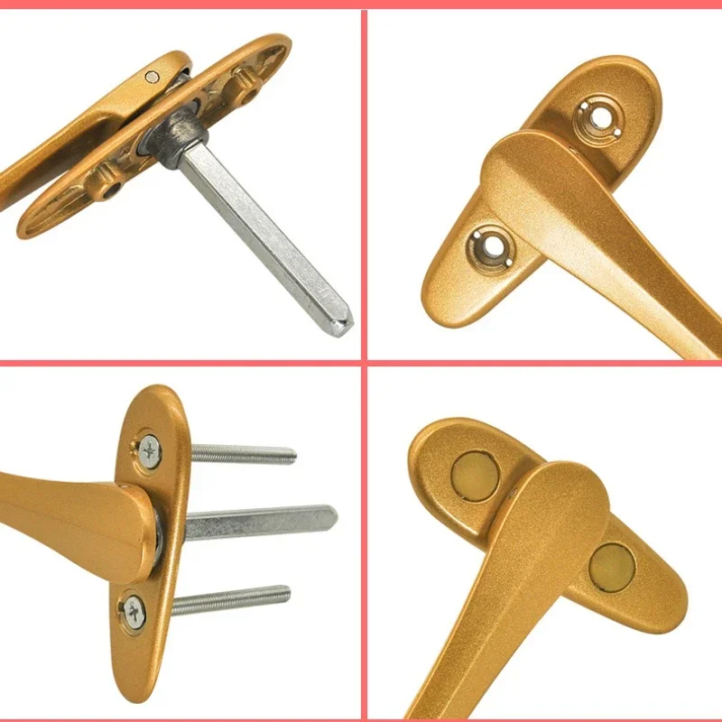 Diamond Mesh Screen Window Invisible Handle Flat Window Folding Sliding Door Sword Shaped Low Lock Hidden Handle