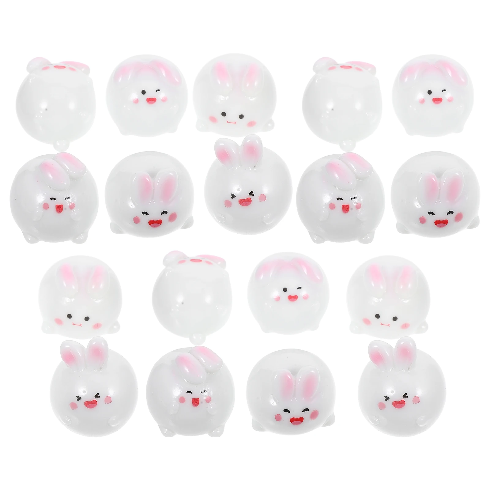 

18Pcs Small Rabbit Decorative Figurines Cute Resin Bunnies for DIY Craft Projects Desk Garden Ornament Easter Party Favors Home