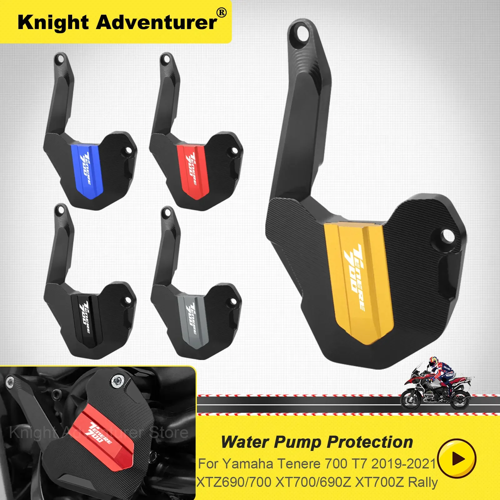 

For Yamaha Tenere 700 XTZ700 T7 T700 2019 2020 2021 2022 2023 2024 Motorcycle Accessories Water Pump Protection Guard Covers