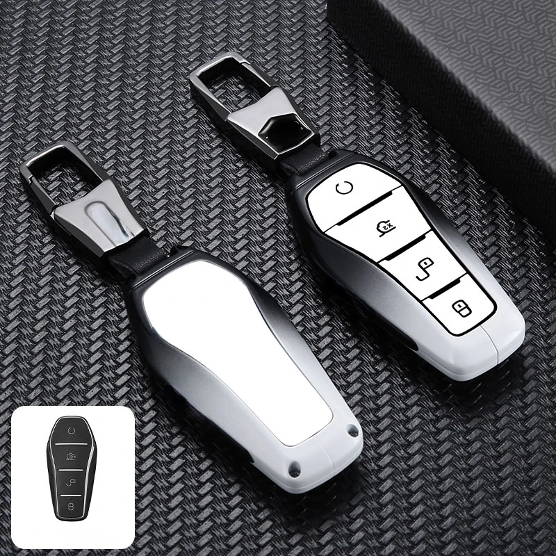 Suitable For Han Song Plus Pro EV DMI 2021 2022 2023 2024  Simple Style Zinc Alloy + TPU Car Remote Key Case Cover