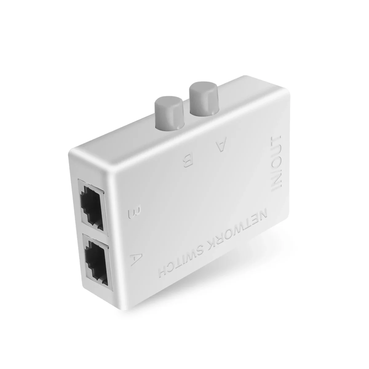 Rj45 Netwerk Switch 2 Poort Lan Ethernet Netwerk Box Switcher Rj45 Splitter Dual 2 Way Poort Handmatige Switch Adapter