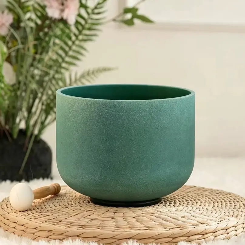 Hye-eun 14inch Sound Bath Singing Bowls Large Size Gemstone Fusion Crystal Singing Bowl with  for Meditation Sound Healing