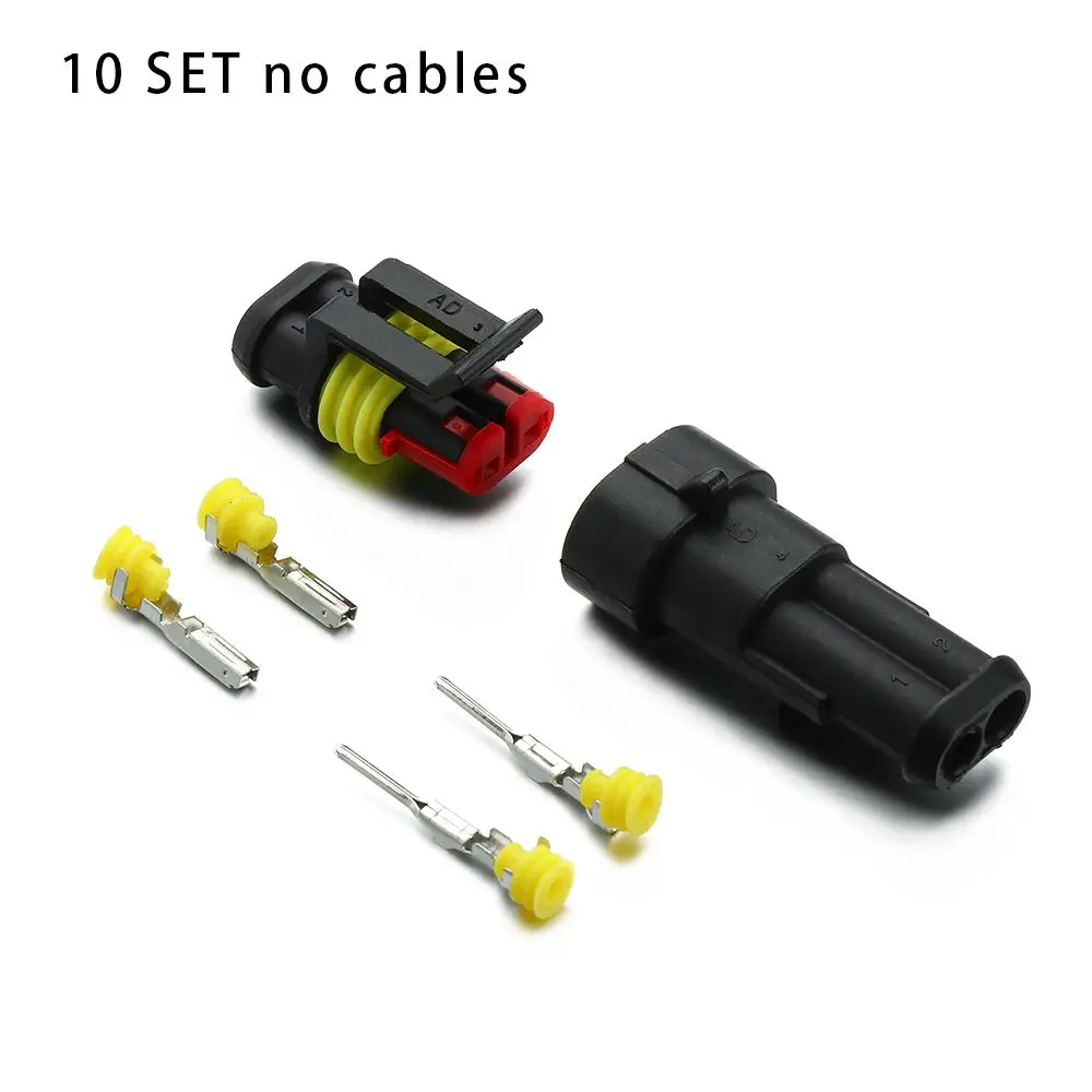 

5/10Kit High Quality For Electrical Car With Cable Male and Female Plug Electrical Wire Automotive Connectors 12V 2Pin