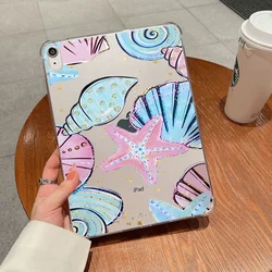 Custodia a conchiglia colorata Ocean Elements per iPad Pro 11 custodia iPad 10.2 7 8 9 Gen Air 3 4 Air 5 10.9 Cover trasparente Funda di decima generazione