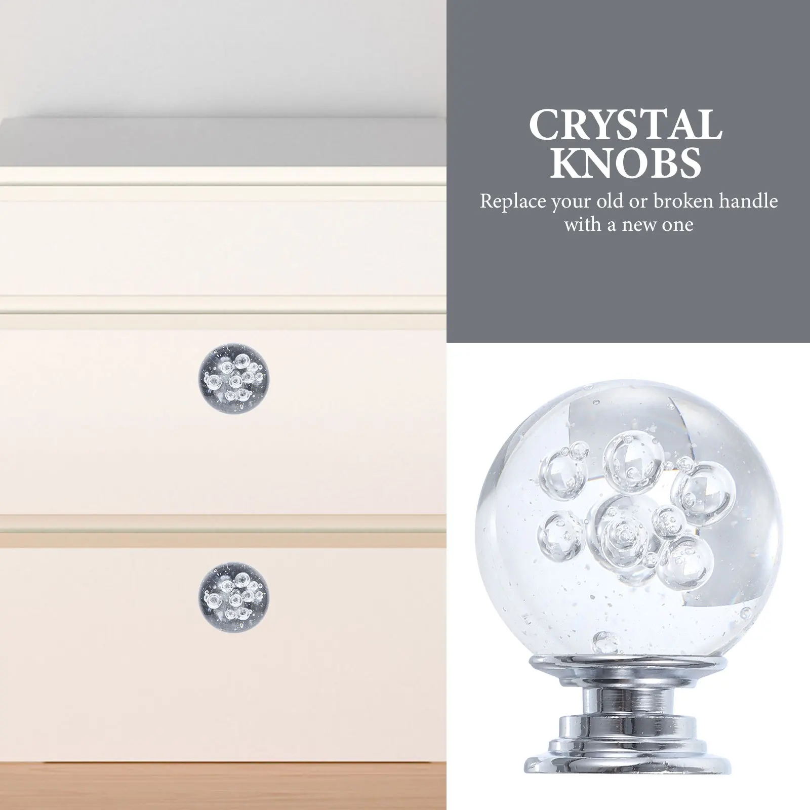 

10Pcs Crystal Knobs Aluminum Alloy Cabinet Handles Decorative Drawer Pulls for Cabinets Dresser Wardrobe Vanity