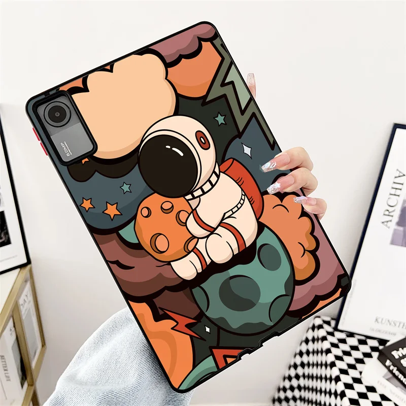 Para Xiaomi Pad 6 5 Pro funda delgada 6S Pro 12,4 Redmi Pad SE 2023 astronautas jugando pelota Protector de tableta Xiaomipad6 funda