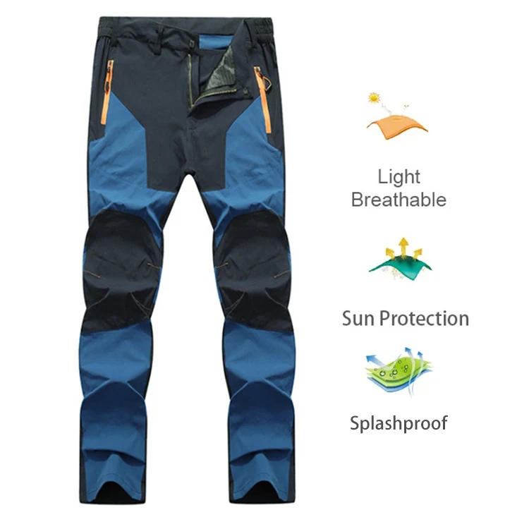 TRVLWEGO Herren-Sommer-Sporthose, atmungsaktiv, Wanderhose, Camping, Spritzschutz, schnell trocknend, UV-beständig, elastisch, dünn