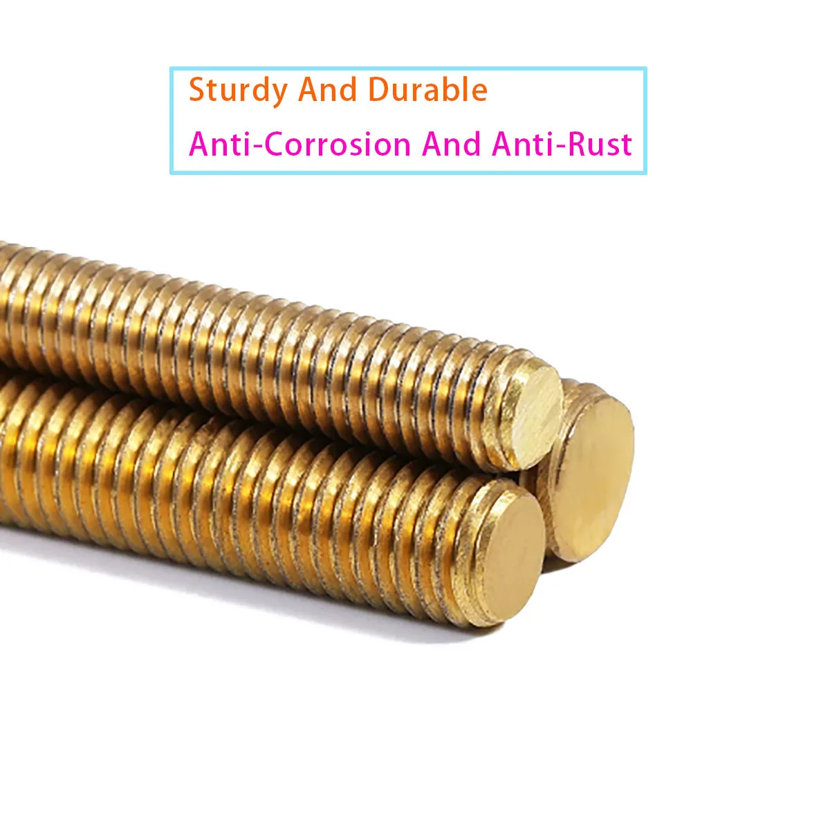 M2 M2.5 M3 M4 M5 M6 Brass Full Thread Rod Solid Full Thread Double Head Stud Threaded Rod