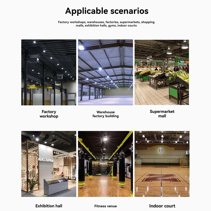 فائقة السطوع LED عالية الخليج ضوء UFO مستودع المرآب الخفيفة IP65 مقاوم للماء الصالة الرياضية التيار المتناوب 220 فولت مصنع الإضاءة 100 واط ، B-VVBC #6