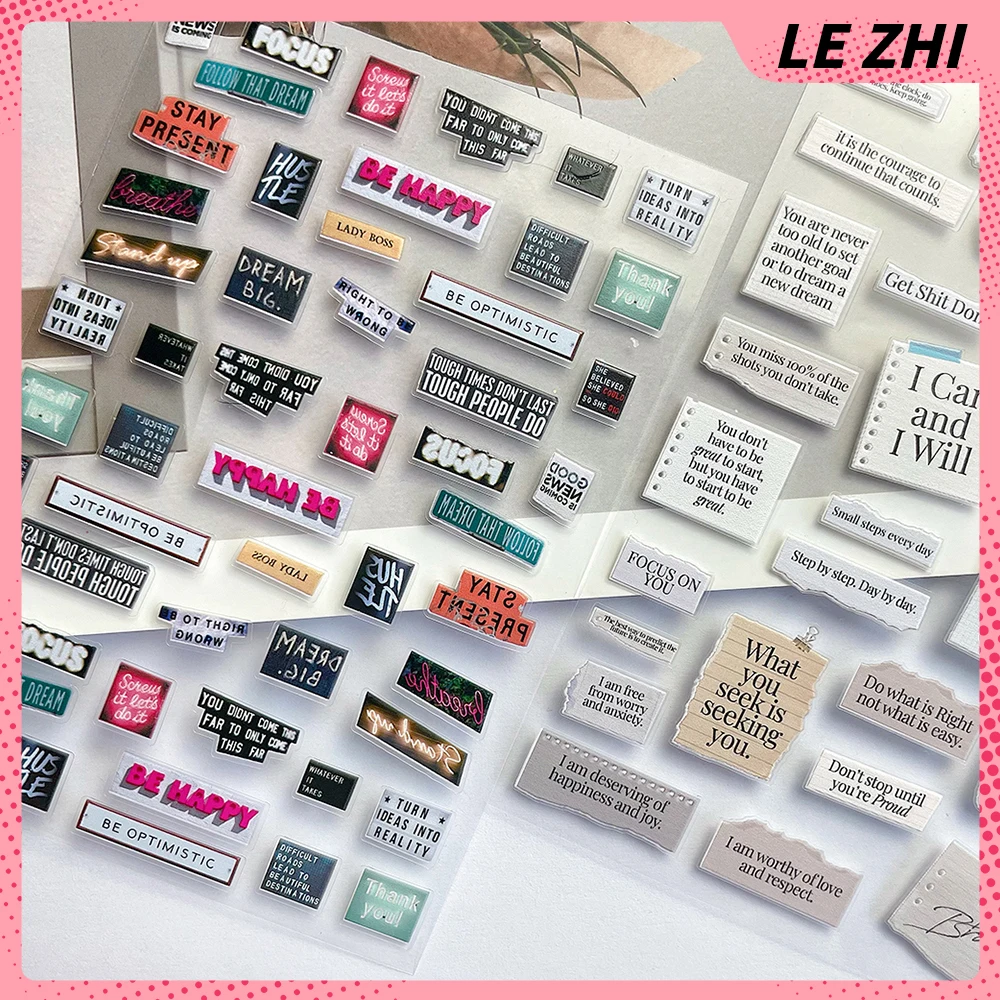 1Pcs 3D Nail Art Alphabets Series Nail Art Stickers Diy Chroma Typeface Laptop Phone Luggage Gift Stickers Nail Decoration