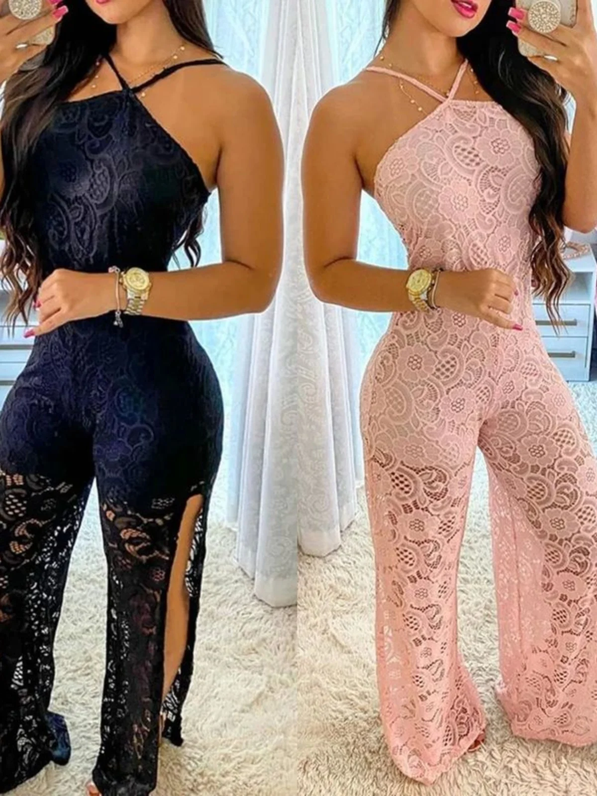 

Модный женский комбинезон в уличном стиле с разрезом, прямой крой, тонкий, весенний, из 7/9 частей