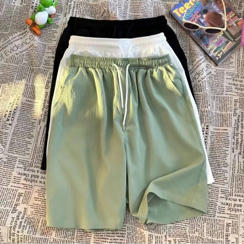 

2026 New Men's Anti-Pilling Ice Silk Sports Shorts Casual Mid Length Loose Fit Summer Comfortable Lightweight Breathable Outdoor