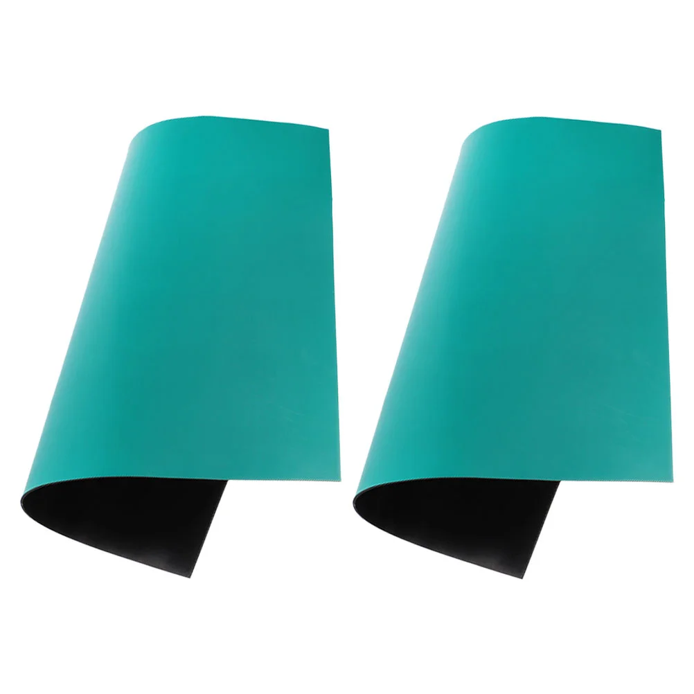 2 Pcs Table Mat Work Stations Pad Repair for Laptop Dryer Protector Soldering Heat Resistant Grounding Desk Rubber Floor
