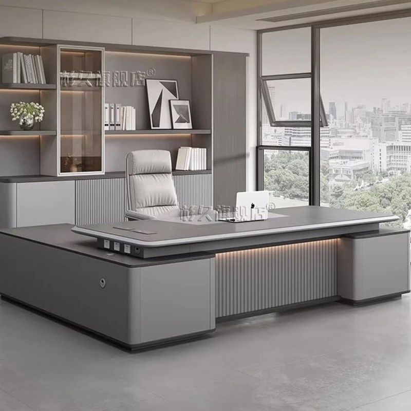 Decoration Drawer Office Desk Aesthetic Reception Design Crafts Office Desk Shelves Space Saving Meuble Bureau Home Furniture