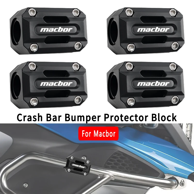 

Motorcycle Engine Guard Bumper Protection Decorative Trim Block Crash Bar For Macbor Montana X R5 XR1 XR5 XR 5 2019-2025