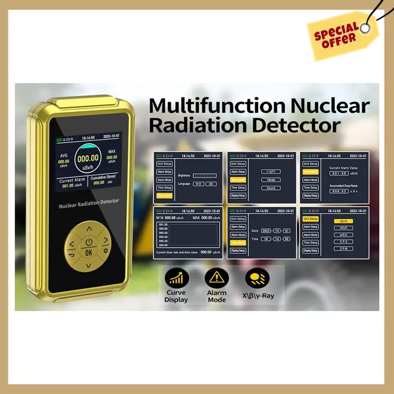 Geiger عداد كاشف الإشعاع النووي Geiger لوحة كاشف النشاط الإشعاعي لمياه الصرف الصحي النووية لبرامج الكمبيوتر دائم