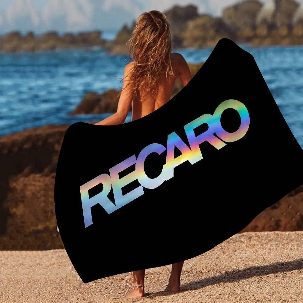 

Пляжное полотенце с логотипом R-Recaros, красочные банные полотенца для девочек, из микрофибры, быстросохнущие, без песка, для пляжа, йоги, спа, спортзала, бассейна