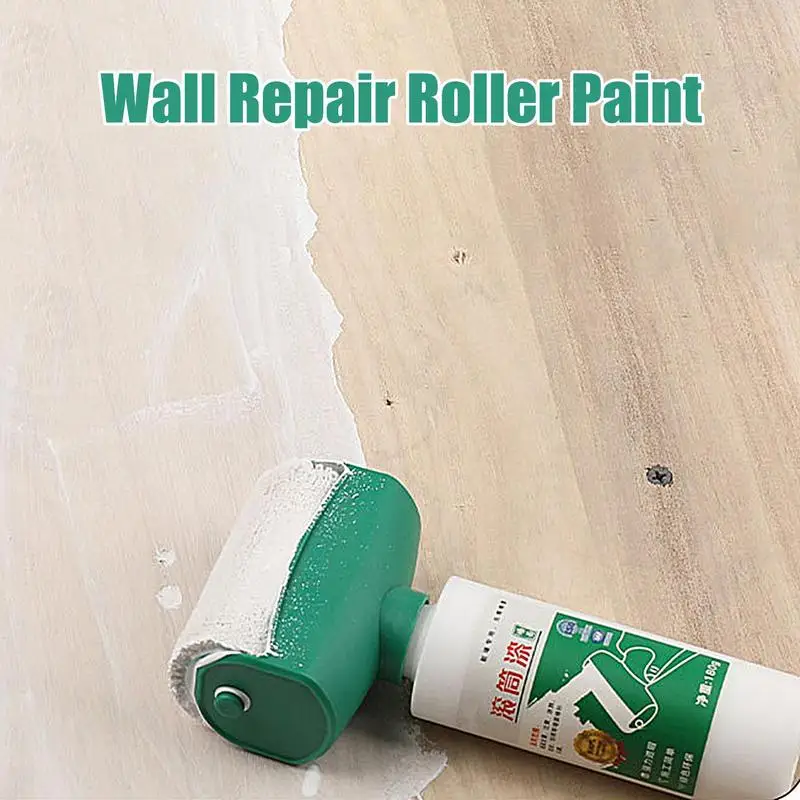 

Wall Repair Rolling Brush White Touchup Paint For Walls Roll On Spackle Wall Repair Strong Coverage Household Renovation