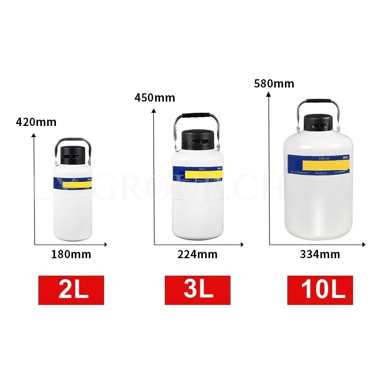 Professional LY Liquid Nitrogen Tank Container 10L Be Made Of Aviation Aluminum 11 Layers Lock Temperature For Research laborato