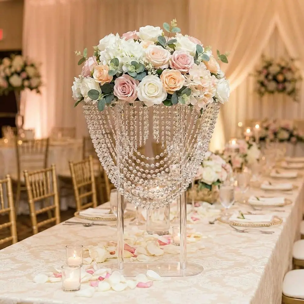 

Wedding Decorations Party Decorations Event Decor Acrylic Wedding Centerpiece lower Stand (Acrylic, Tall 80*60CM)