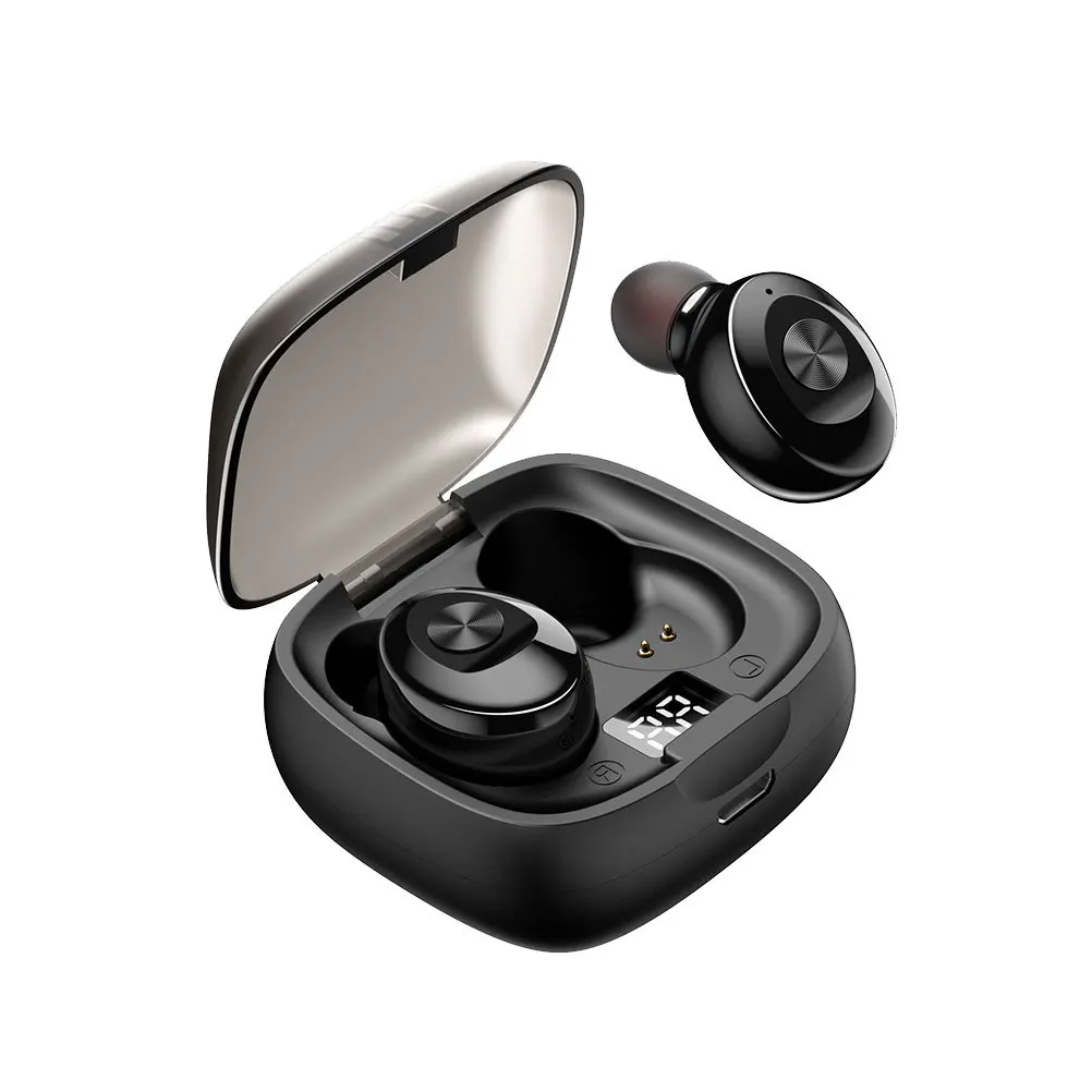 

1Pair Earphone Xg8 Wireless Dual Earbuds Black Mini in-Ear Wireless Headset Noise Reduction Charging Case Outdoor