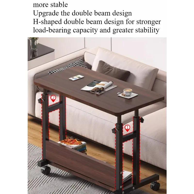 Movable small table, bedside table, bedroom, household desk, dormitory, simple lazy lifting computer table, sofa edge - view 6