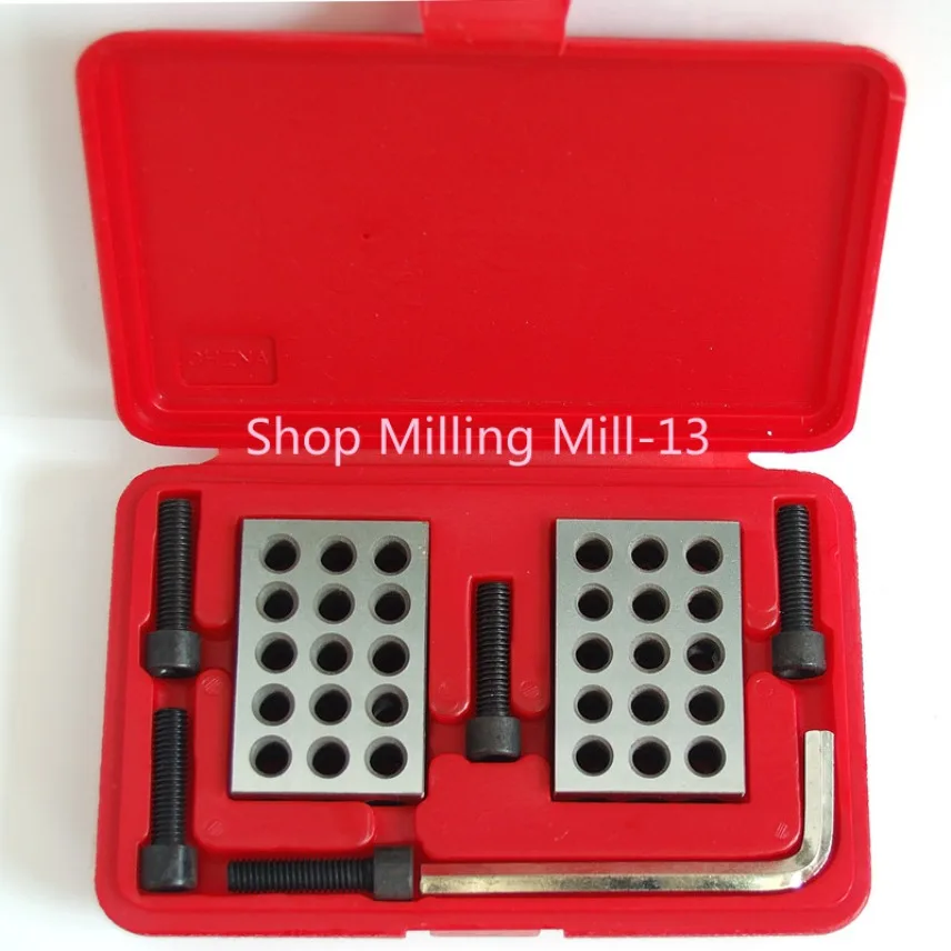 

23 holes Precision 25-50-75mm Blocks with screws, parallel clamping block set, steel block 23 Holes 1-2-3" block gauge New