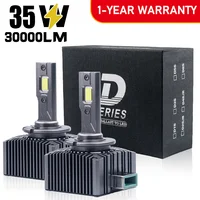 Serie D D1S faros LED para coche bombillas HID D2S D3S D4S D5S D8S luces Turbo 30000LM 6000K lámpara automática CANbus sin errores Plug & Play